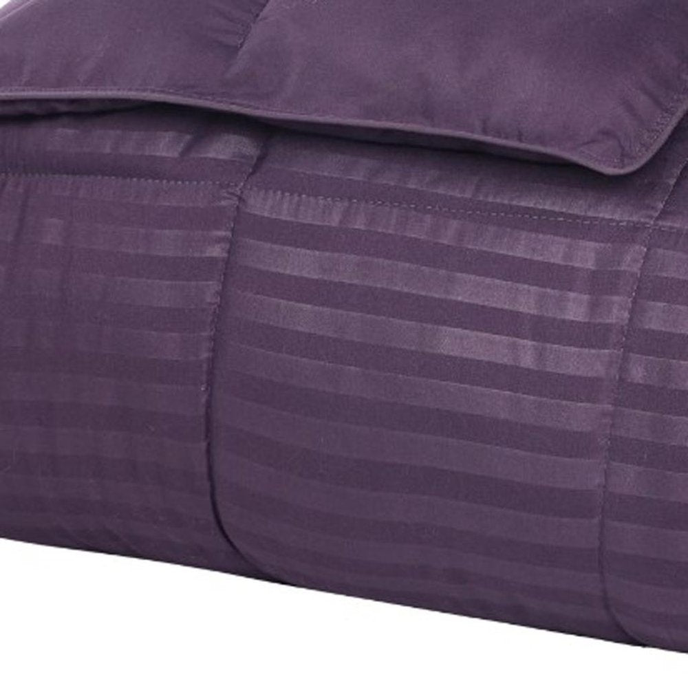 Twin Plum Cotton Striped Blanket