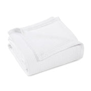 Queen White Cotton Waffle Weave Blanket