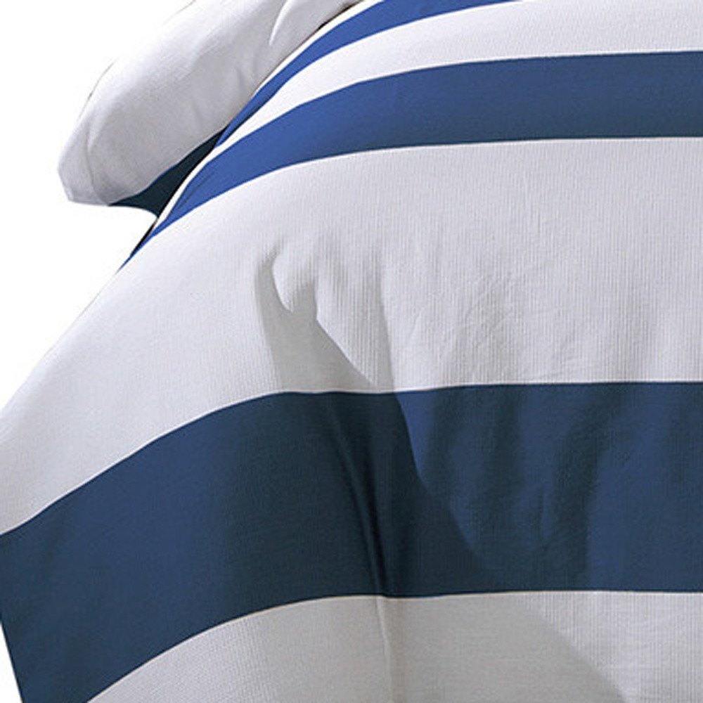 Blue And White Queen Cotton Washable Duvet Cover Set