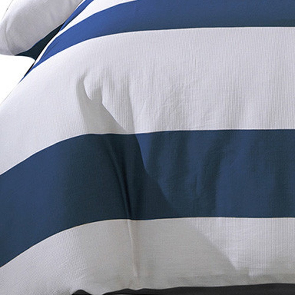 Blue And White King Cotton Washable Duvet Cover Set