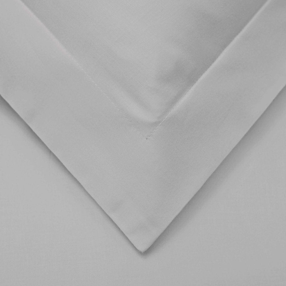 Light Gray Queen Cotton Blend Washable Duvet Cover Set