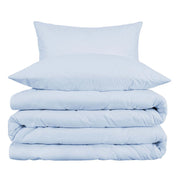 Blue King Cotton Blend Washable Duvet Cover Set