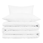 White Queen Cotton Blend Washable Duvet Cover Set