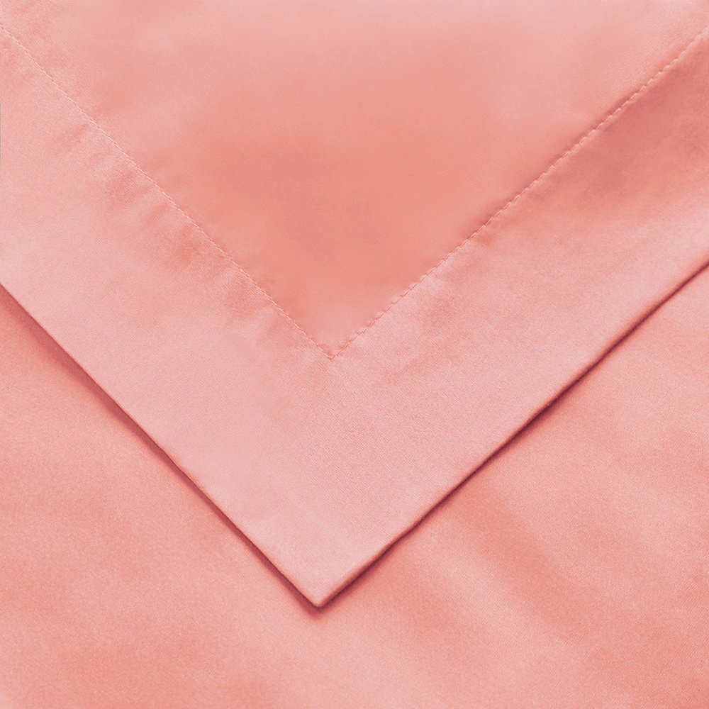 Dusty Rose Queen Cotton Washable Duvet Cover Set With Two Shams