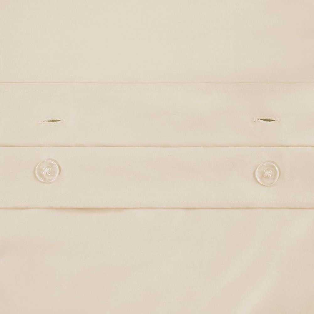 Ivory Queen Cotton Blend Washable Duvet Cover Set