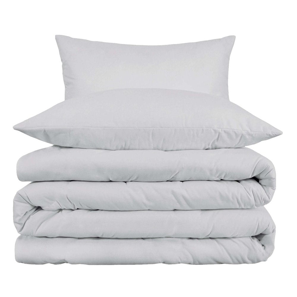 Platinum Queen Cotton Blend Washable Duvet Cover Set