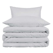 Platinum Queen Cotton Blend Washable Duvet Cover Set