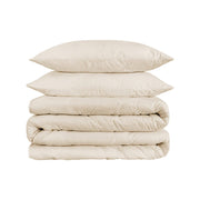 Ivory Queen Cotton Washable Duvet Cover Set