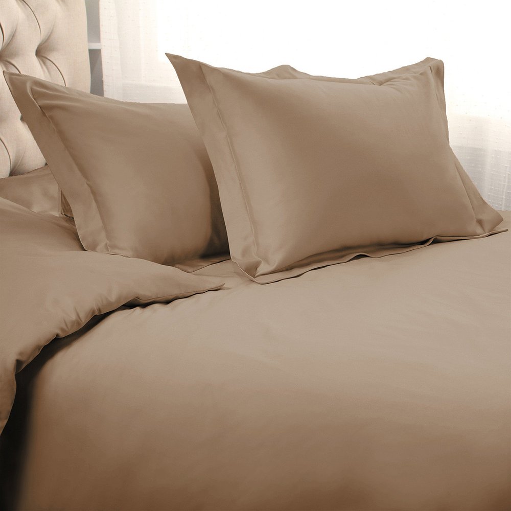 Taupe Queen Cotton Washable Duvet Cover Set