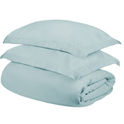 Light Blue Queen Cotton Washable Duvet Cover Set