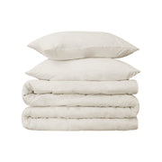 Ivory King Cotton Washable Duvet Cover Set
