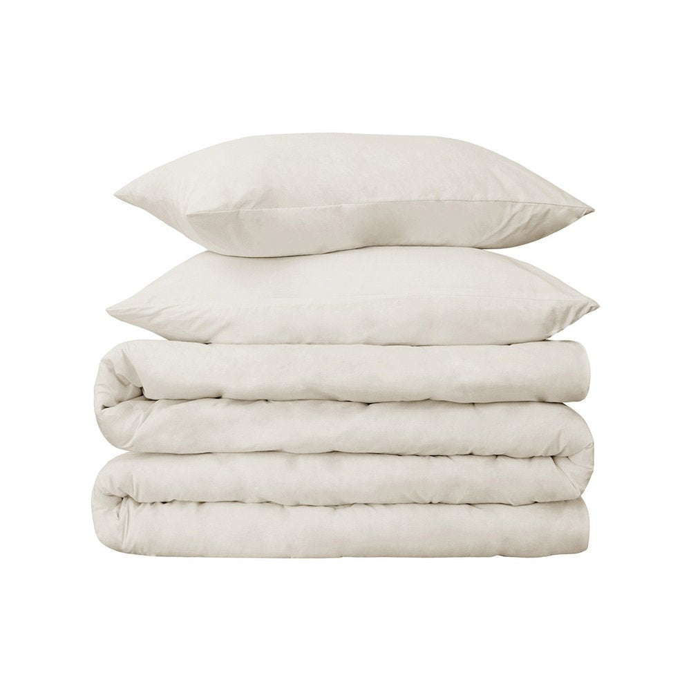 Ivory King Cotton Blend Washable Duvet Cover Set