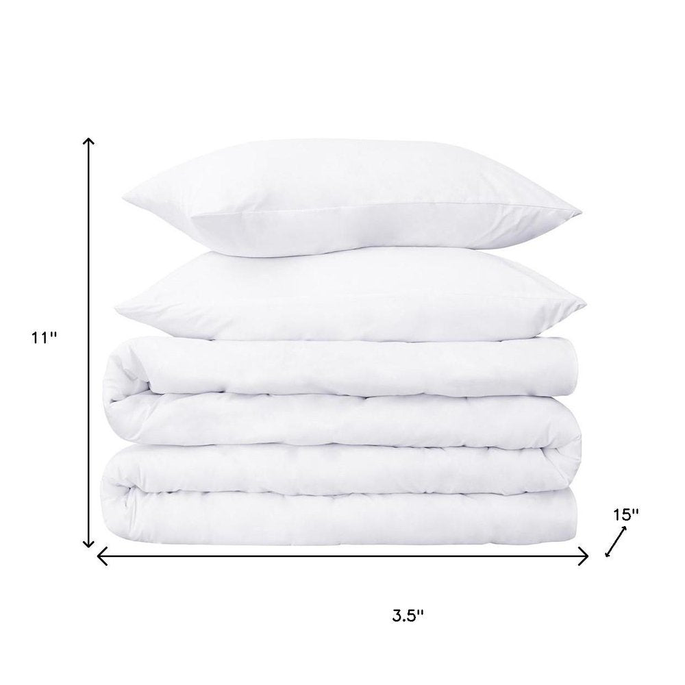 White King Cotton Washable Duvet Cover Set With Two Shams