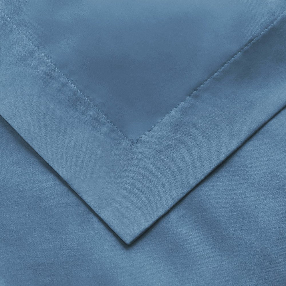 Blue Twin Cotton Blend Washable Duvet Cover Set With Sham