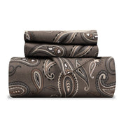 Gray Ivory And Brown King Cotton Washable Duvet Cover Set With Two Shams