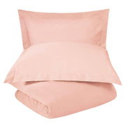 Blush Twin Cotton Washable Duvet Cover Set With Sham