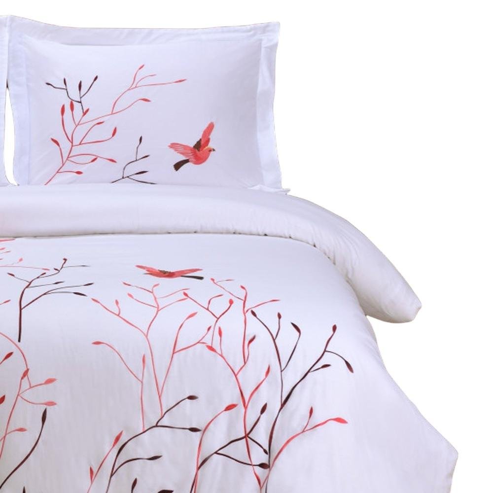 Blue King Cotton Washable Duvet Cover Set With Two Shams