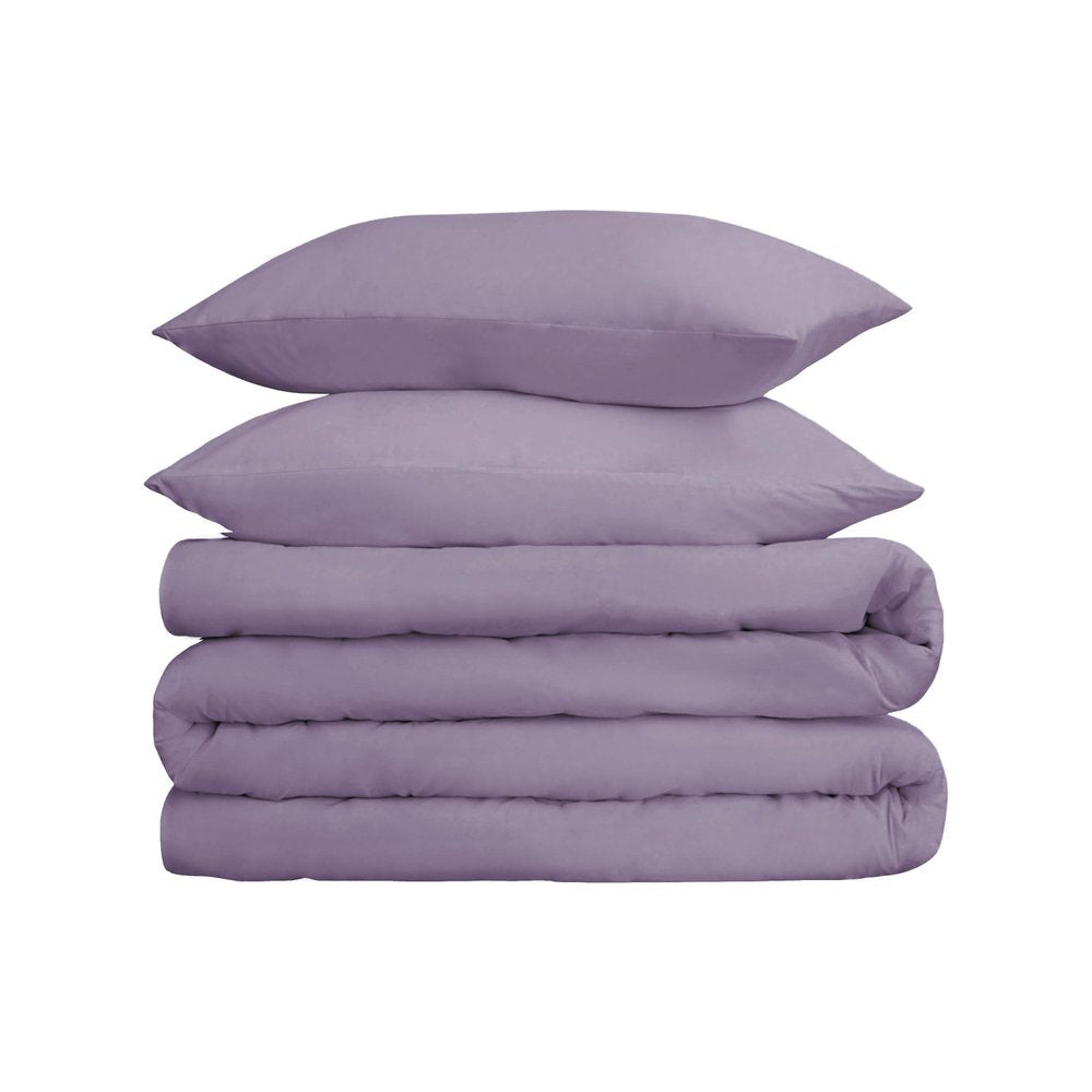 Lavender Queen Cotton Washable Duvet Cover Set With Two Shams