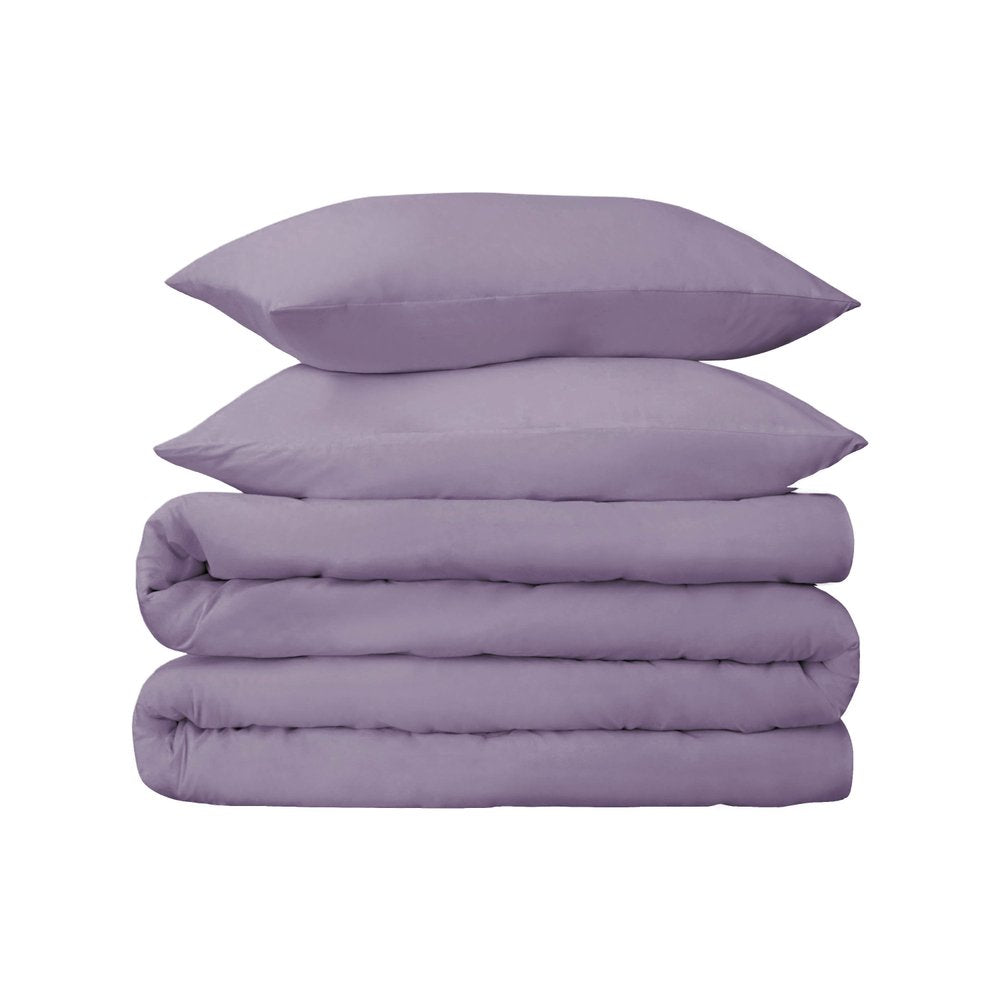 Lavender Queen Cotton Washable Duvet Cover Set With Two Shams