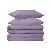 Lavender Queen Cotton Washable Duvet Cover Set With Two Shams