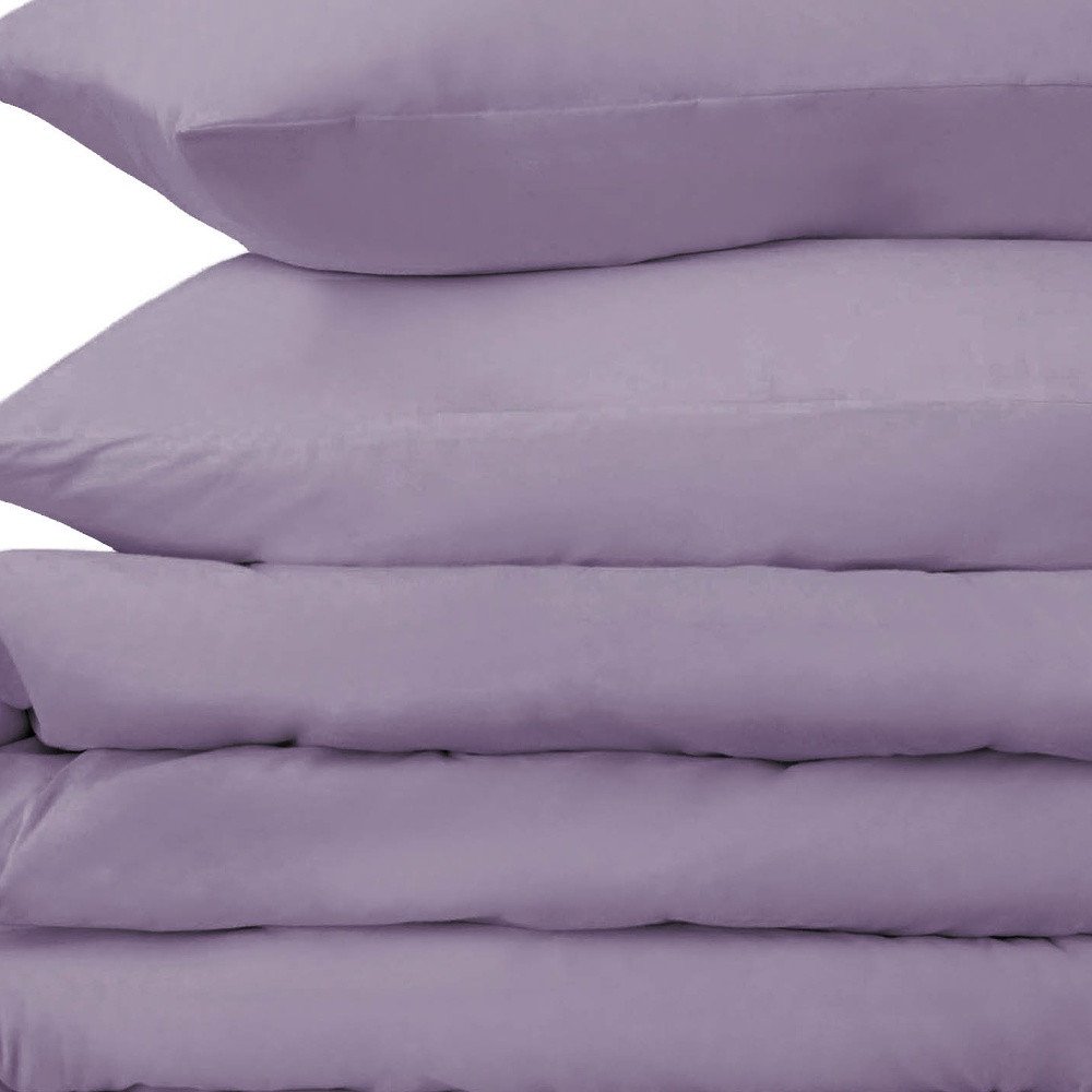 Lavender King Cotton Washable Duvet Cover Set With Two Shams