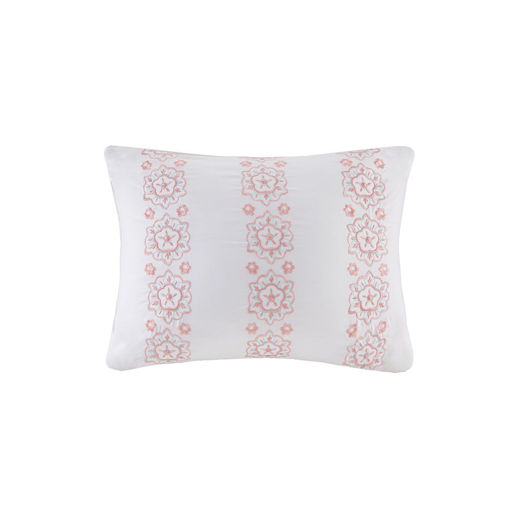 Loretta - Queen Comforter And Sheet Set - Coral