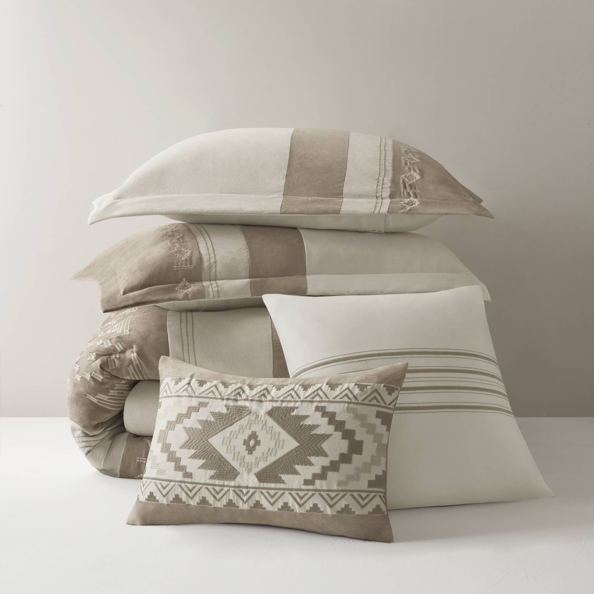 Sutherland - Full/Queen Comforter 5 Piece Set - Taupe