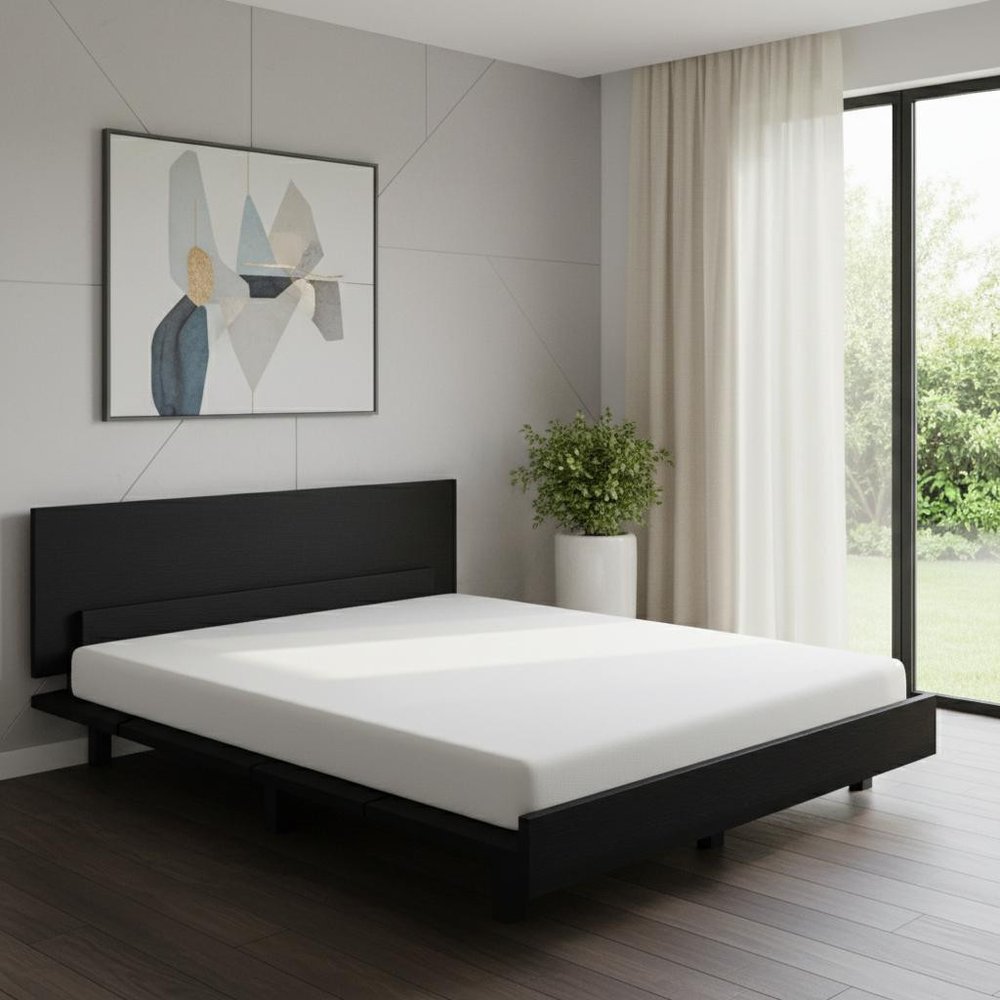 Black Wood Twin Bed Frame