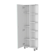 62" White Wood Accent Cabinet With Single Door