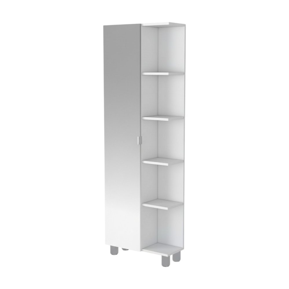 62" White Wood Accent Cabinet With Single Door