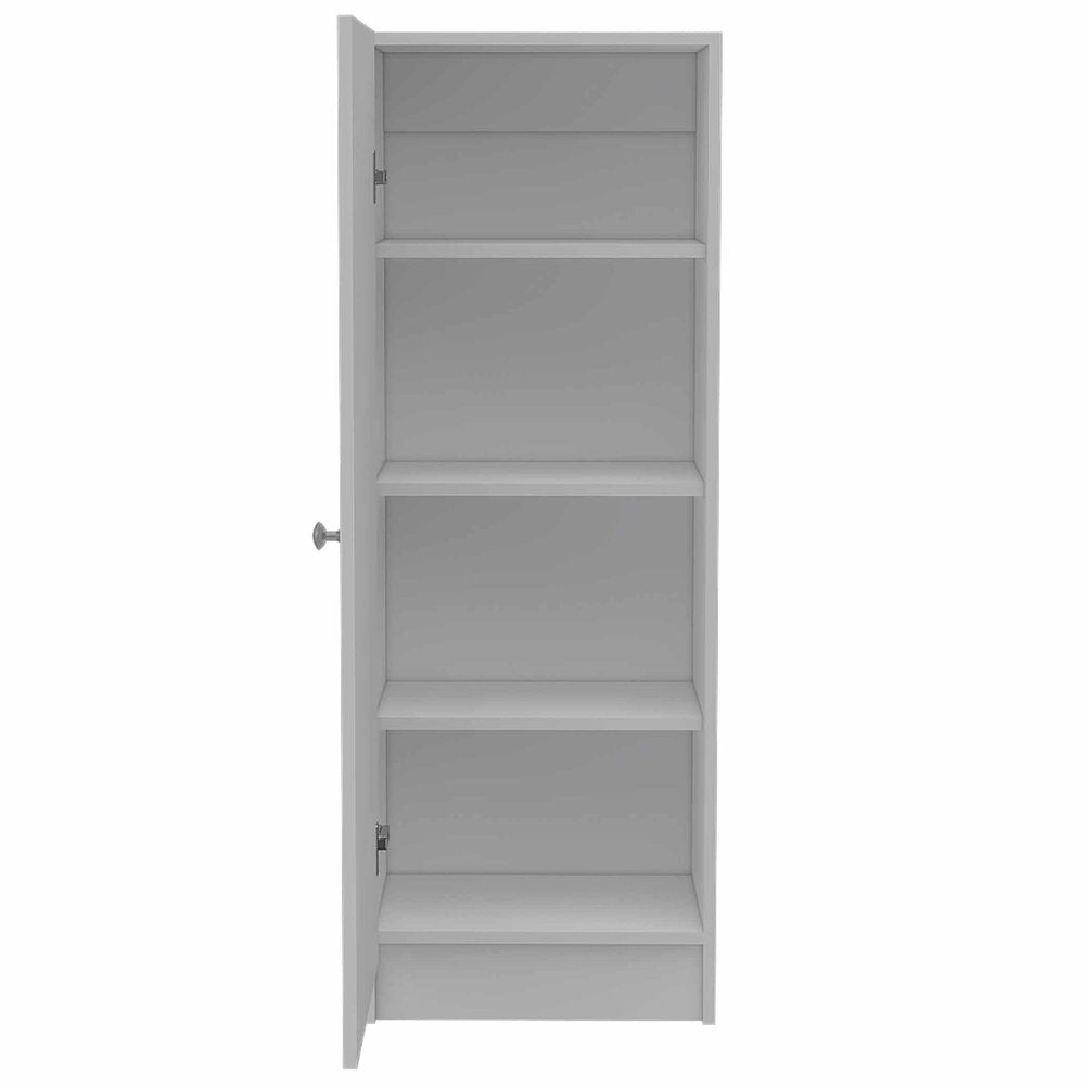 47" White Wood Pantry Or Storage Closet