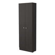 71" Black Wood Pantry Or Storage Closet