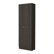 71" Espresso Wood Pantry Or Storage Closet