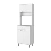 67" White Wood Pantry Or Storage Closet