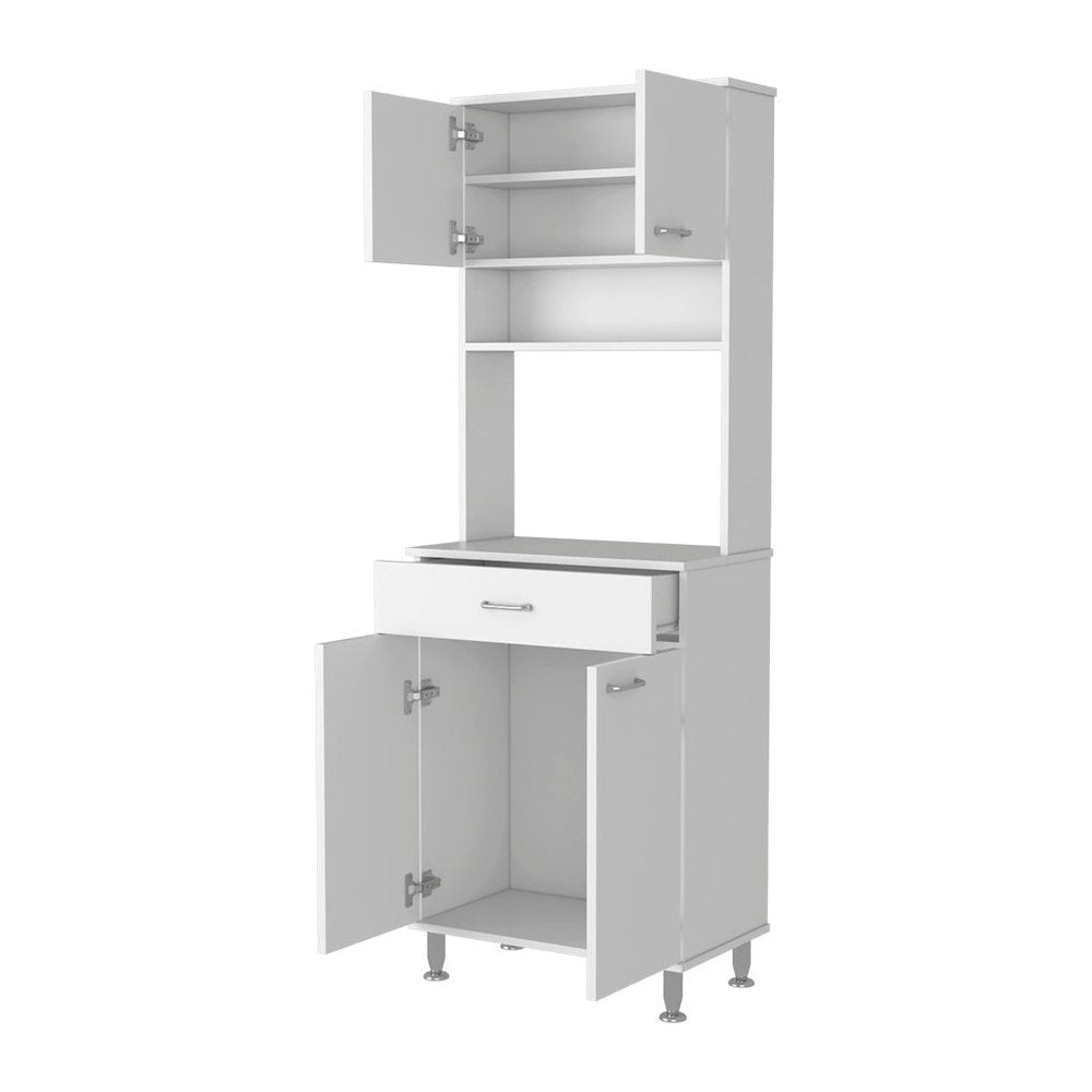 67" White Wood Pantry Or Storage Closet