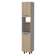82" Gray Wood Pantry Or Storage Closet