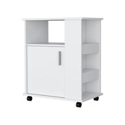 29" White Wood Accent Cabinet With Single Door