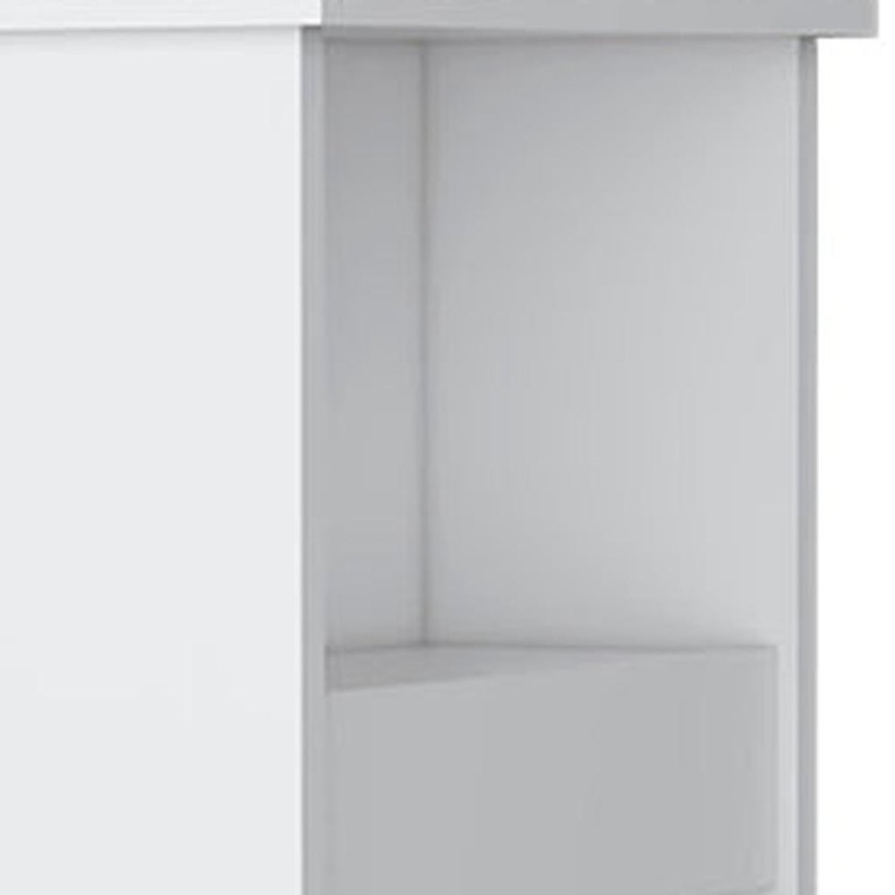 29" White Wood Accent Cabinet With Single Door