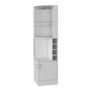 18" White Wood Corner Bar Cabinet With Two Doors