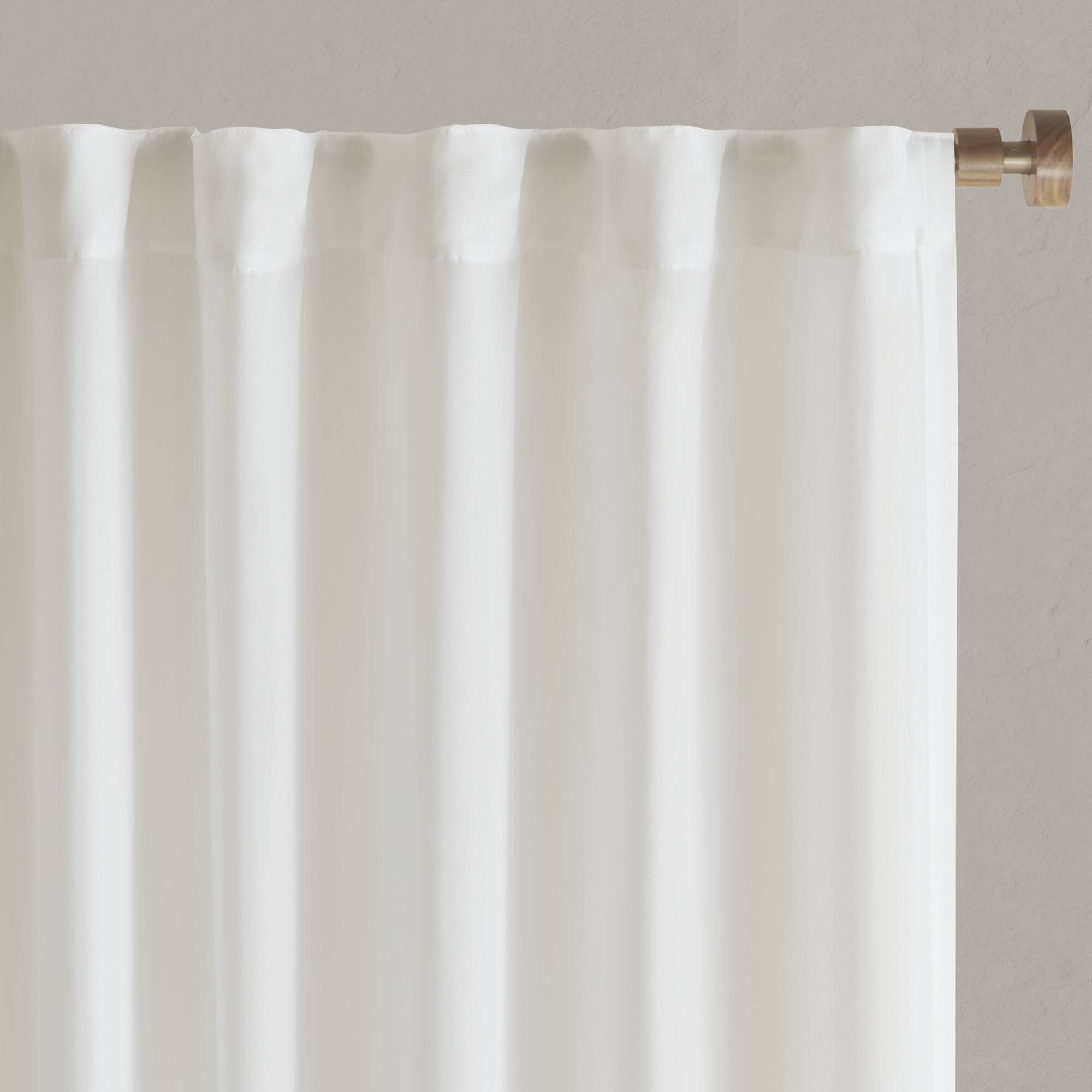 Lexus - 52x120" Rod Pocket With Back Tab Privacy Curtain Pair (Set of 2) - White