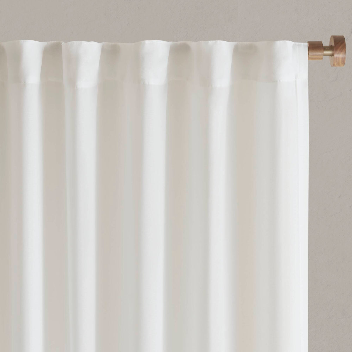Lexus - 52x63" Rod Pocket With Back Tab Privacy Curtain Pair (Set of 2) - White
