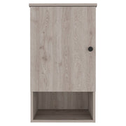 16" Light Gray Wood Wall Mounted Single Door Medicine Cabinet