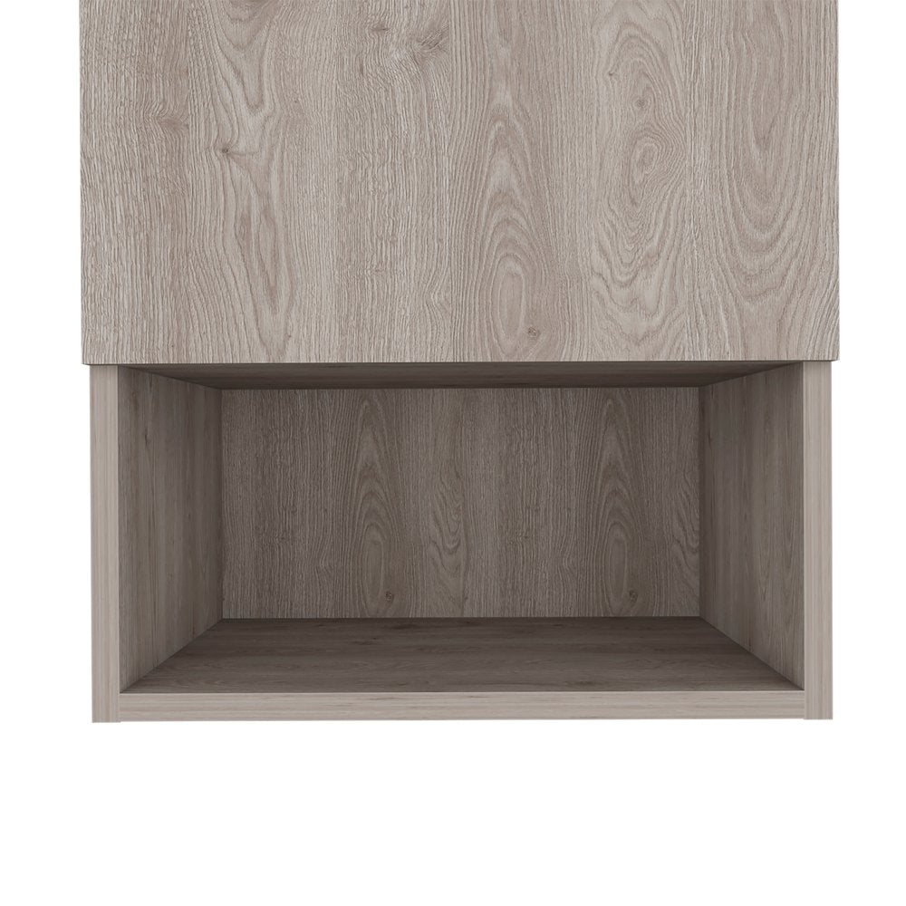 16" Light Gray Wood Wall Mounted Single Door Medicine Cabinet