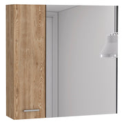 24" Natural Wood Wall Mounted Double Door Medicine Cabinet
