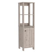 16" Light Gray Wood Freestanding Single Door Bathroom Vanity