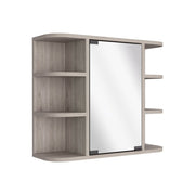 24" Light Gray Wood Wall Mounted Single Door Medicine Cabinet