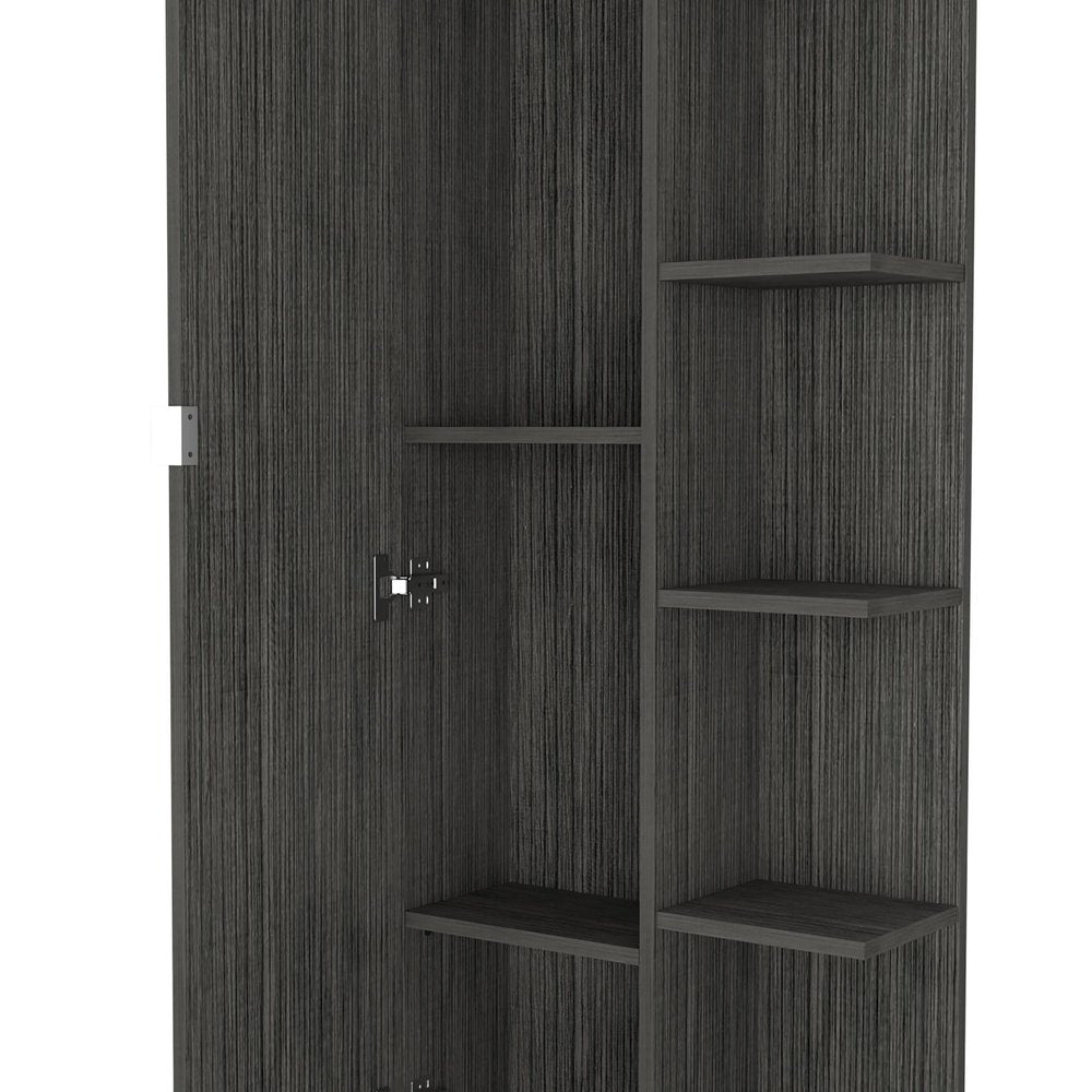 20" Smoky Black Wood Freestanding Single Door Bathroom Vanity
