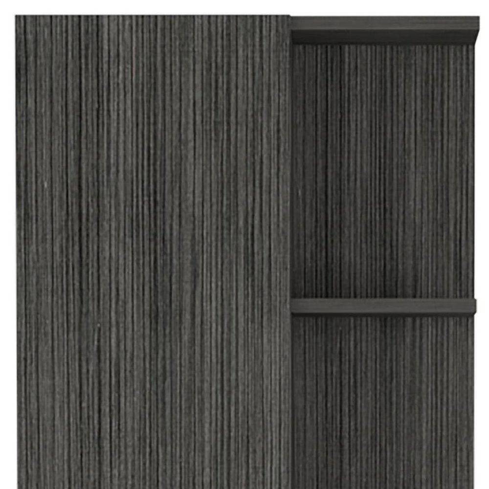 20" Smoky Black Wood Freestanding Single Door Bathroom Vanity