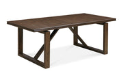 84" Dark Brown Wood Sled Base Dining Table
