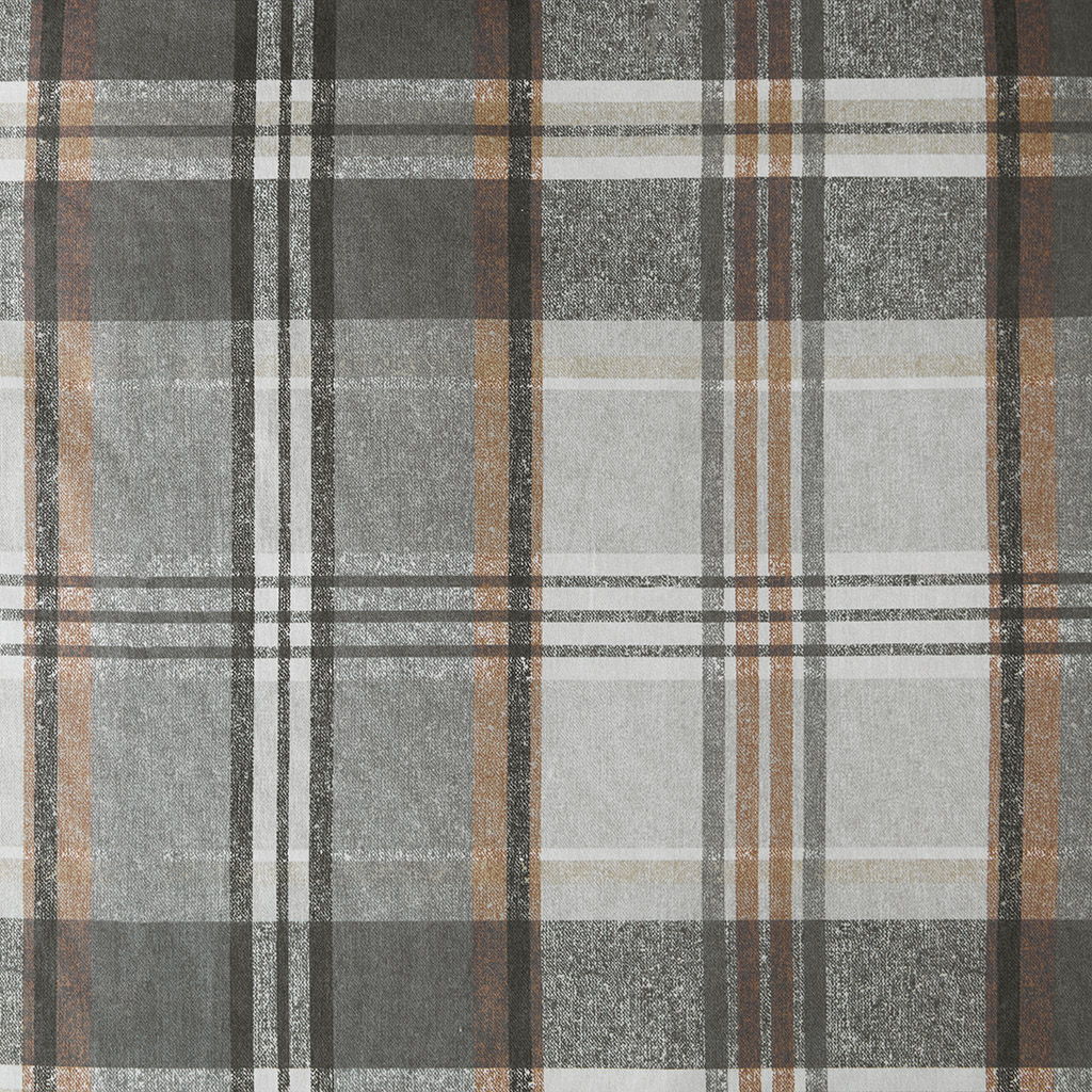 Blake - Plaid Duvet Cover Set - Tan / Gray